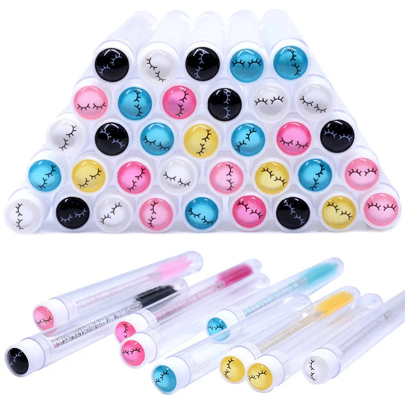 20PCS Reusable Mascara Wand & Eyelash Brush Tubes