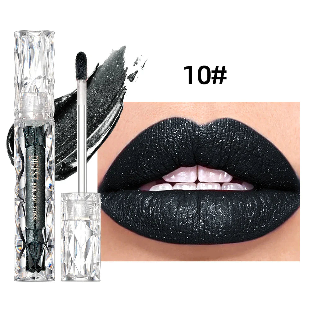 QIBEST Waterproof Diamond Shimmer Glitter Lip Gloss