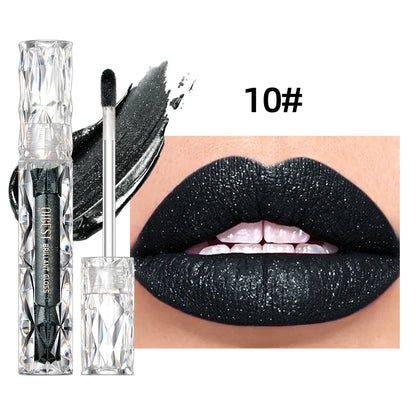 QIBEST Waterproof Diamond Shimmer Glitter Lip Gloss