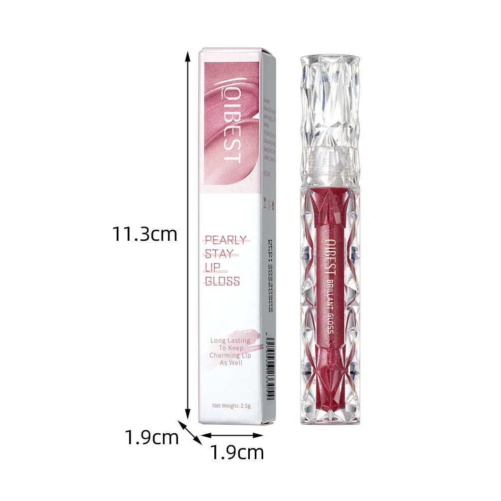 QIBEST Waterproof Diamond Shimmer Glitter Lip Gloss