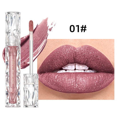 QIBEST Waterproof Diamond Shimmer Glitter Lip Gloss