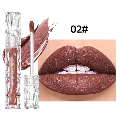 QIBEST Waterproof Diamond Shimmer Glitter Lip Gloss