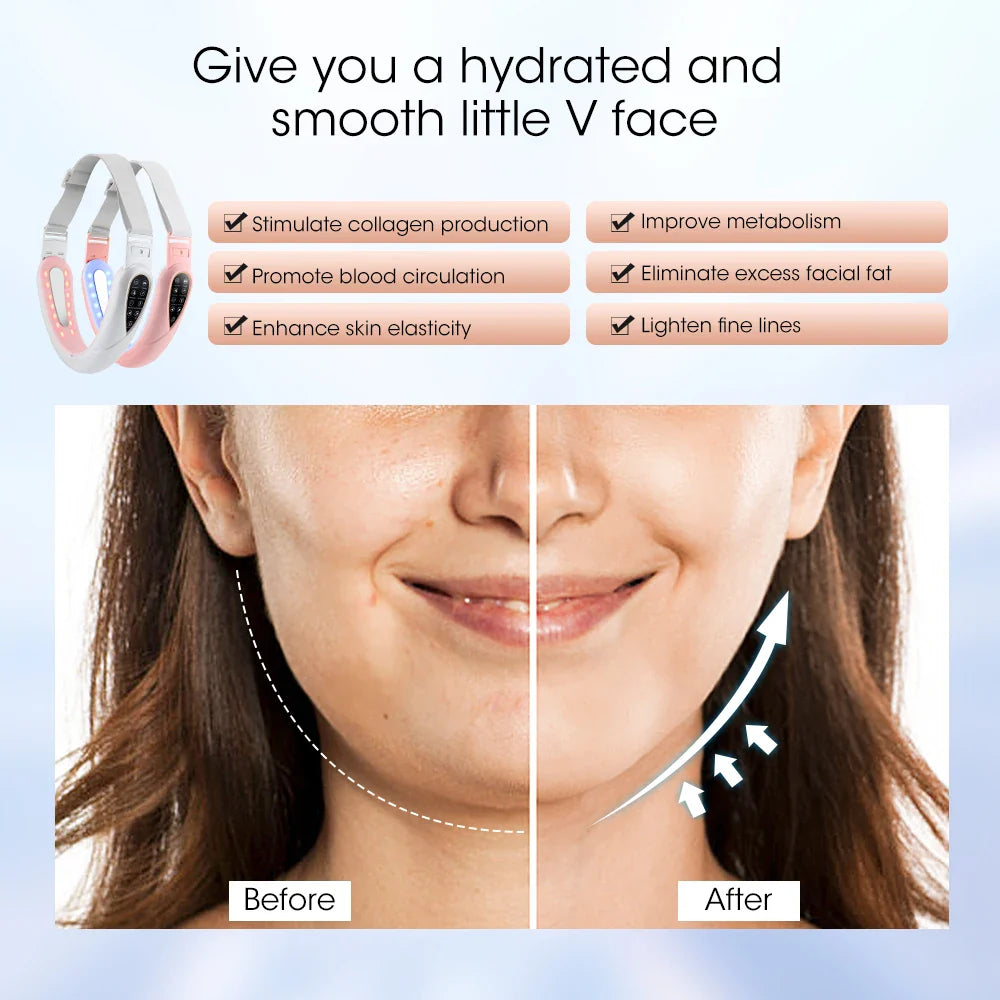 Portable V-Face LED Facial Massager
