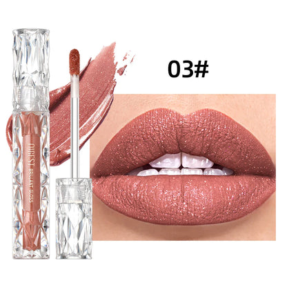 QIBEST Waterproof Diamond Shimmer Glitter Lip Gloss