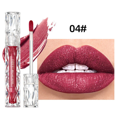 QIBEST Waterproof Diamond Shimmer Glitter Lip Gloss