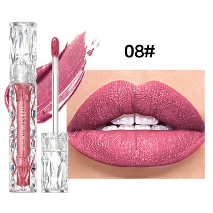 QIBEST Waterproof Diamond Shimmer Glitter Lip Gloss