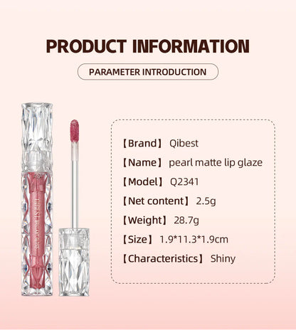 QIBEST Waterproof Diamond Shimmer Glitter Lip Gloss